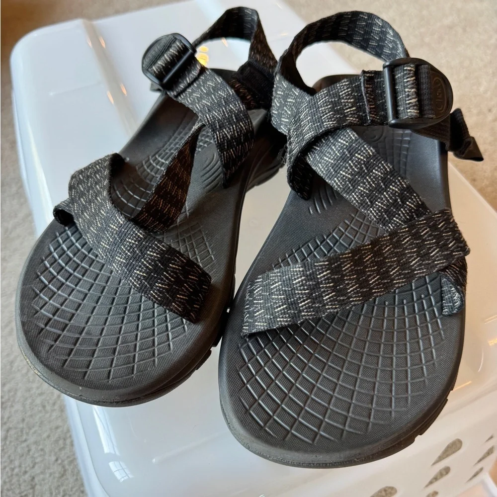 Chaco Men's Black and Gray Sandals - Picture 1 of 6